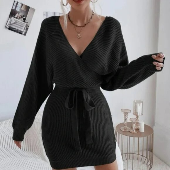 NWT! FITTED SWEATER DRESS SZ M - Picture 1 of 5